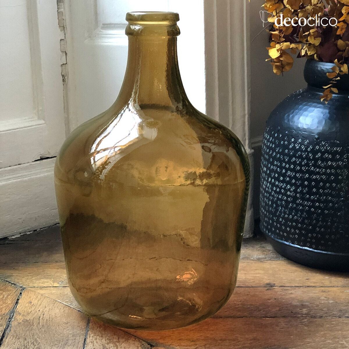 Botella de vidrio reciclado ámbar 12L