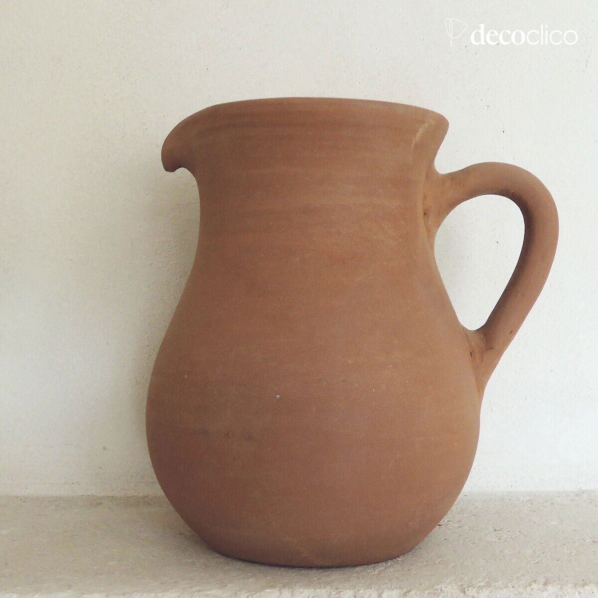 Caraffa con manico in terracotta fatta a mano Petra
