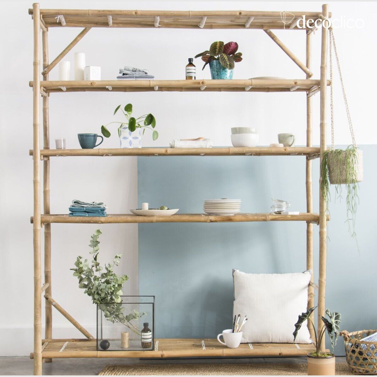 Bücherregal, freistehend, Bambus natur Taman