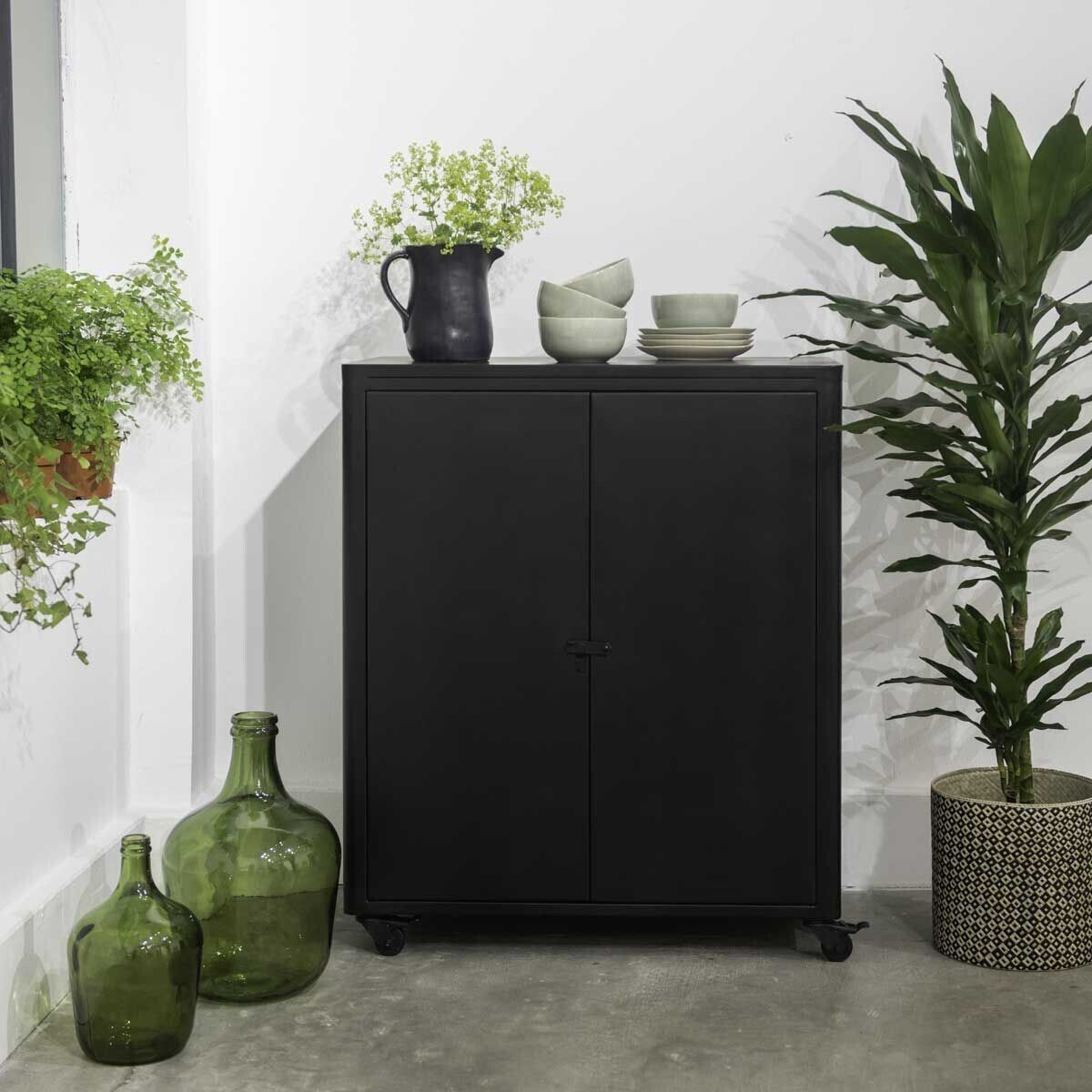 Buffet Design Pimlico 3 Portes - Paris Prix - 150cm - Couleur Charbon - Bois