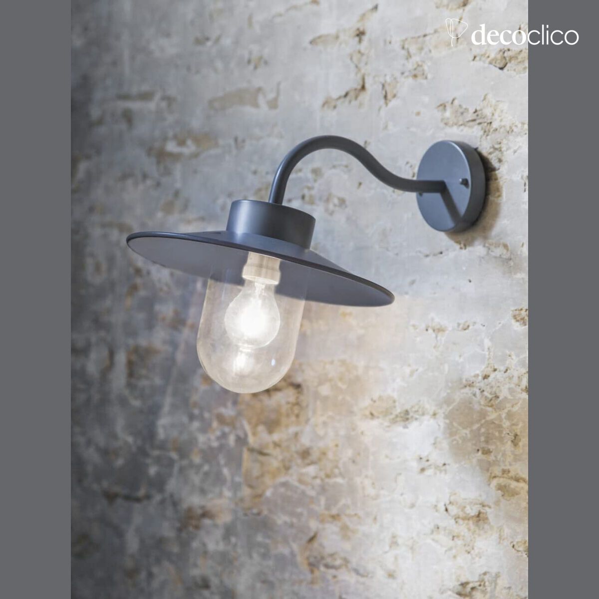 Buitenwandlamp met zwanenhals Anthracite