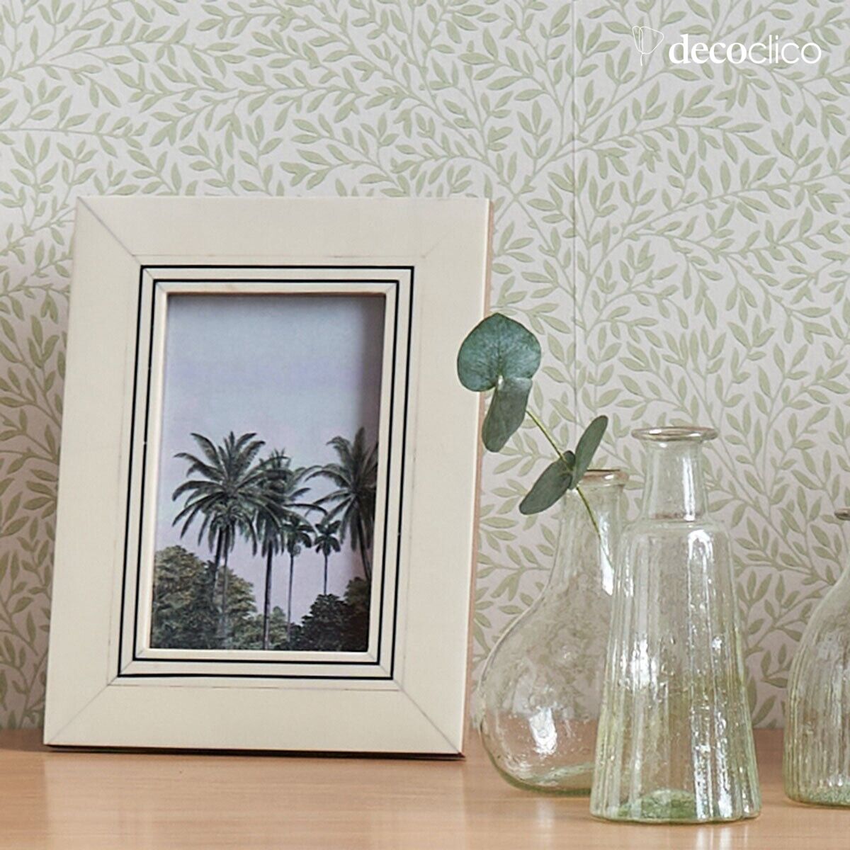 Cadre à poser rectangulaire aspect ivoire  (résine) Manali