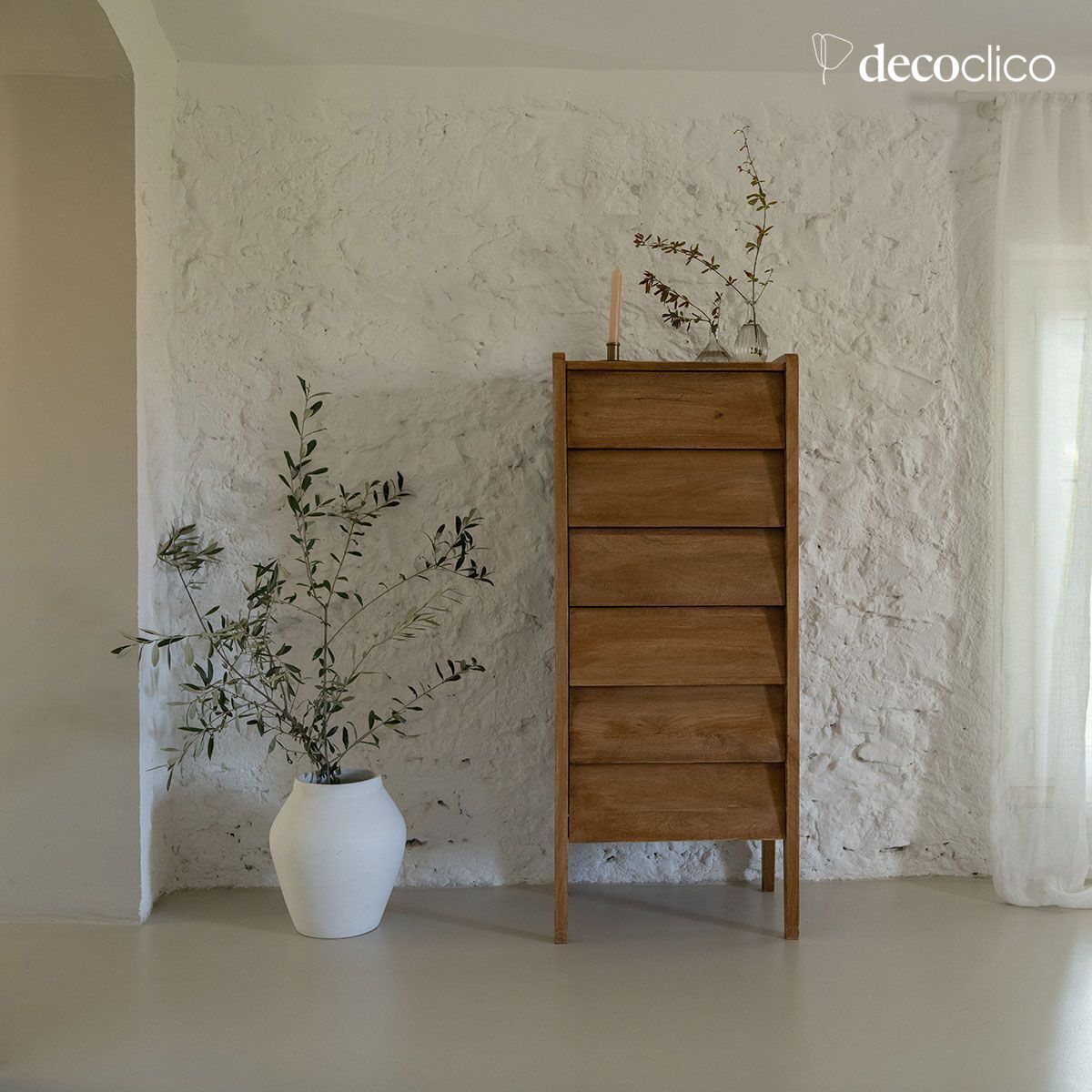 Cajonera de 6 cajones de madera de mango Vintage Vintage