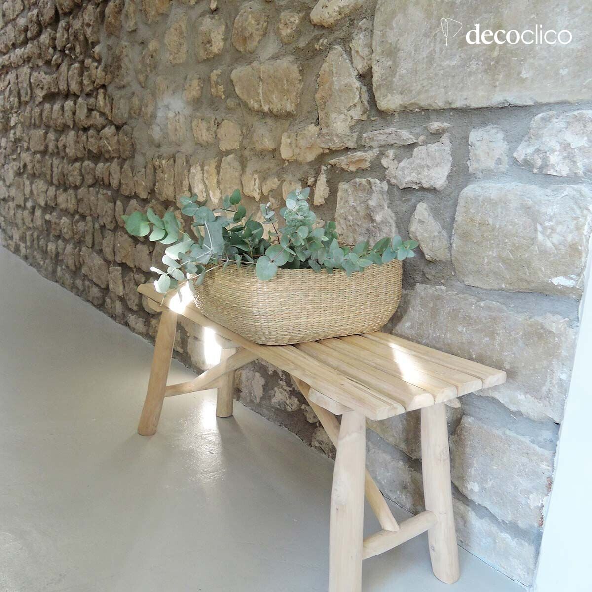 Cesta cuadrada de junco de mar, altura 16 cm Casatera