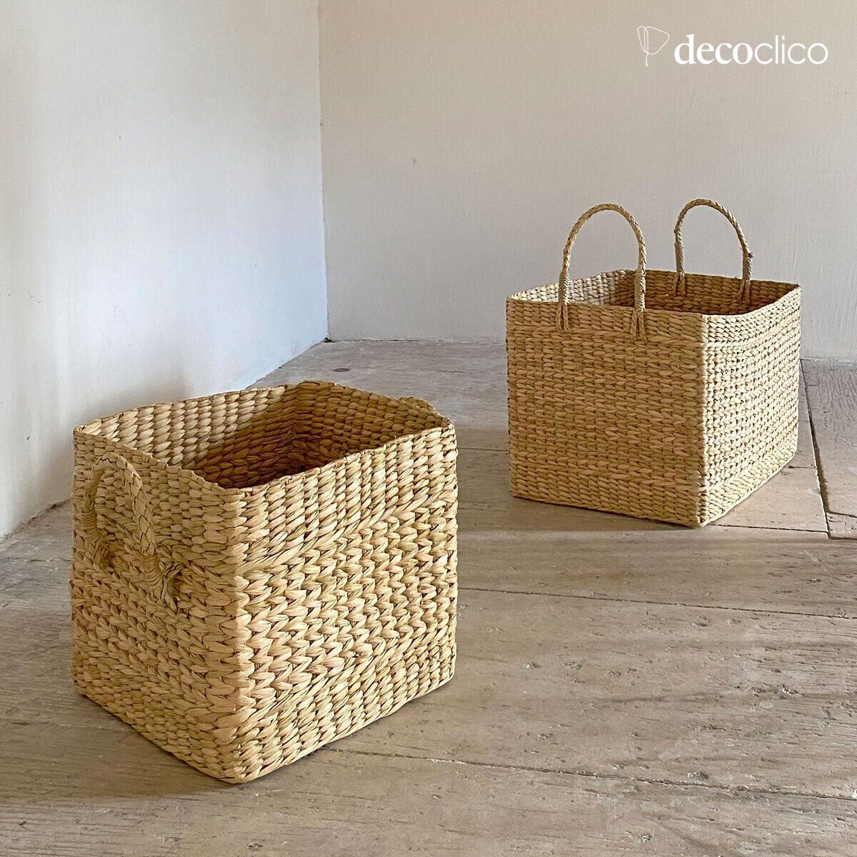 Cesta rectangular de hiedra acuática Céleste