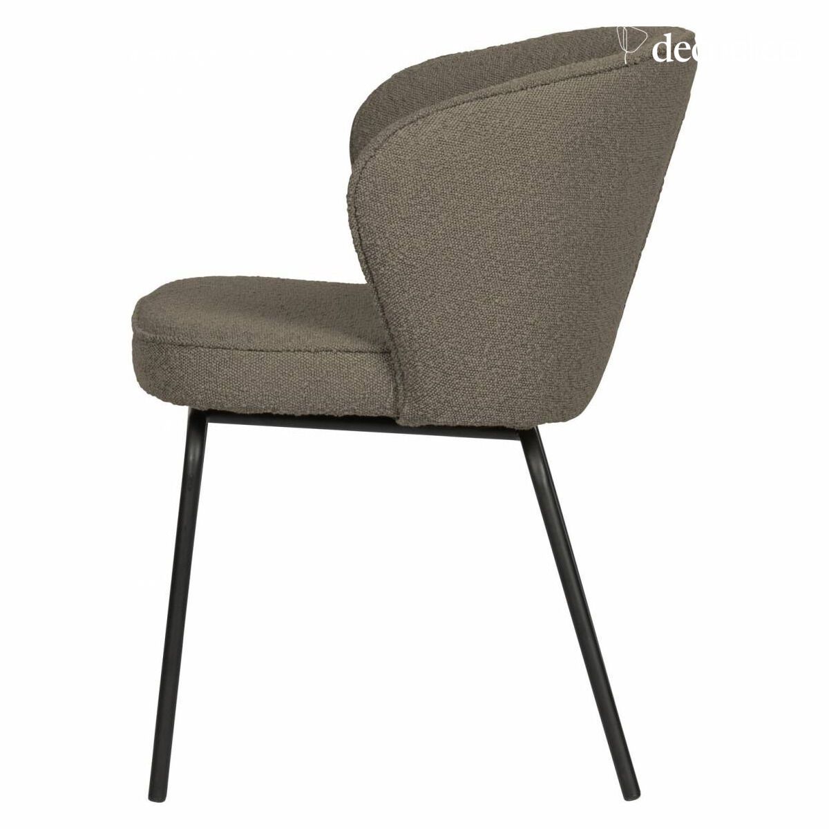 Chaise Admit en velours bouclette nougat Be Pure - Lot de 2