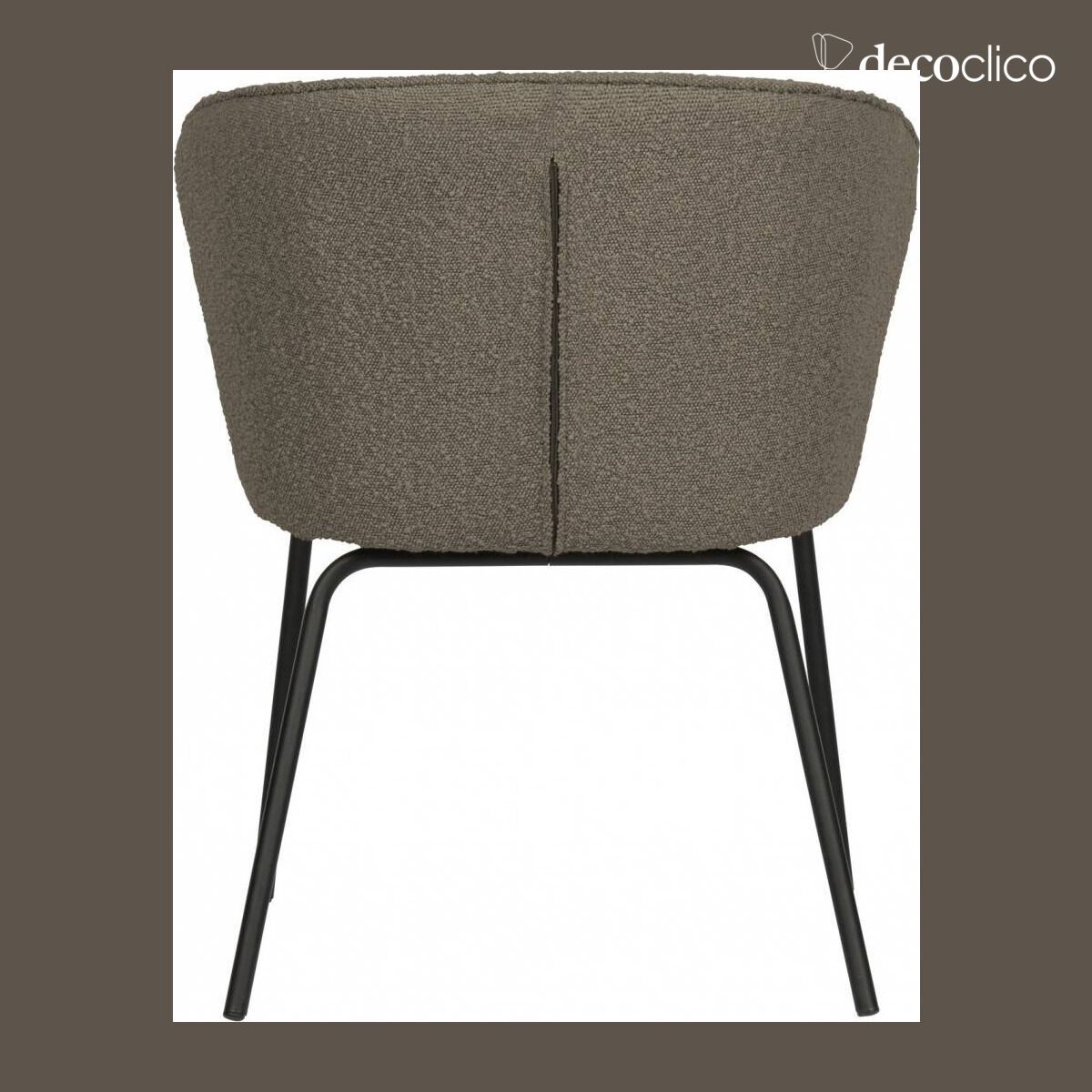 Chaise Admit en velours bouclette nougat Be Pure - Lot de 2