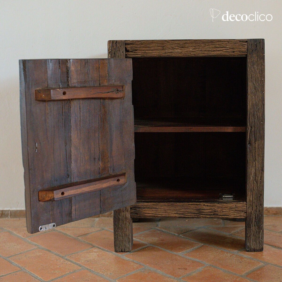 Chevet ou petit buffet 1 porte en bois recyclé Vermont