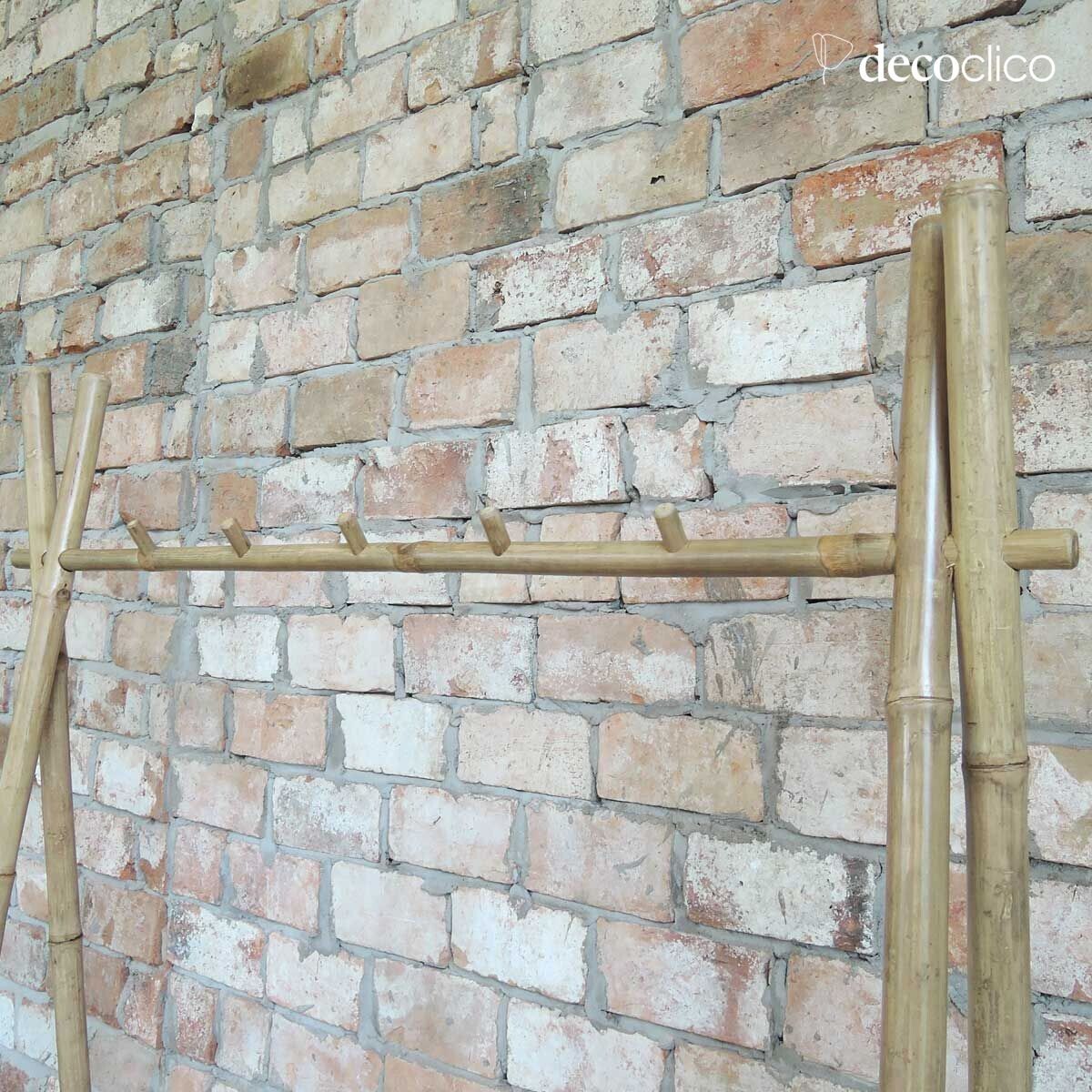 Clothes rack with natural bamboo shelf Taman