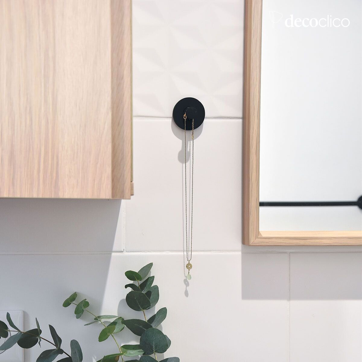 Coat hook in matt black lacquered brass Passage Vernet