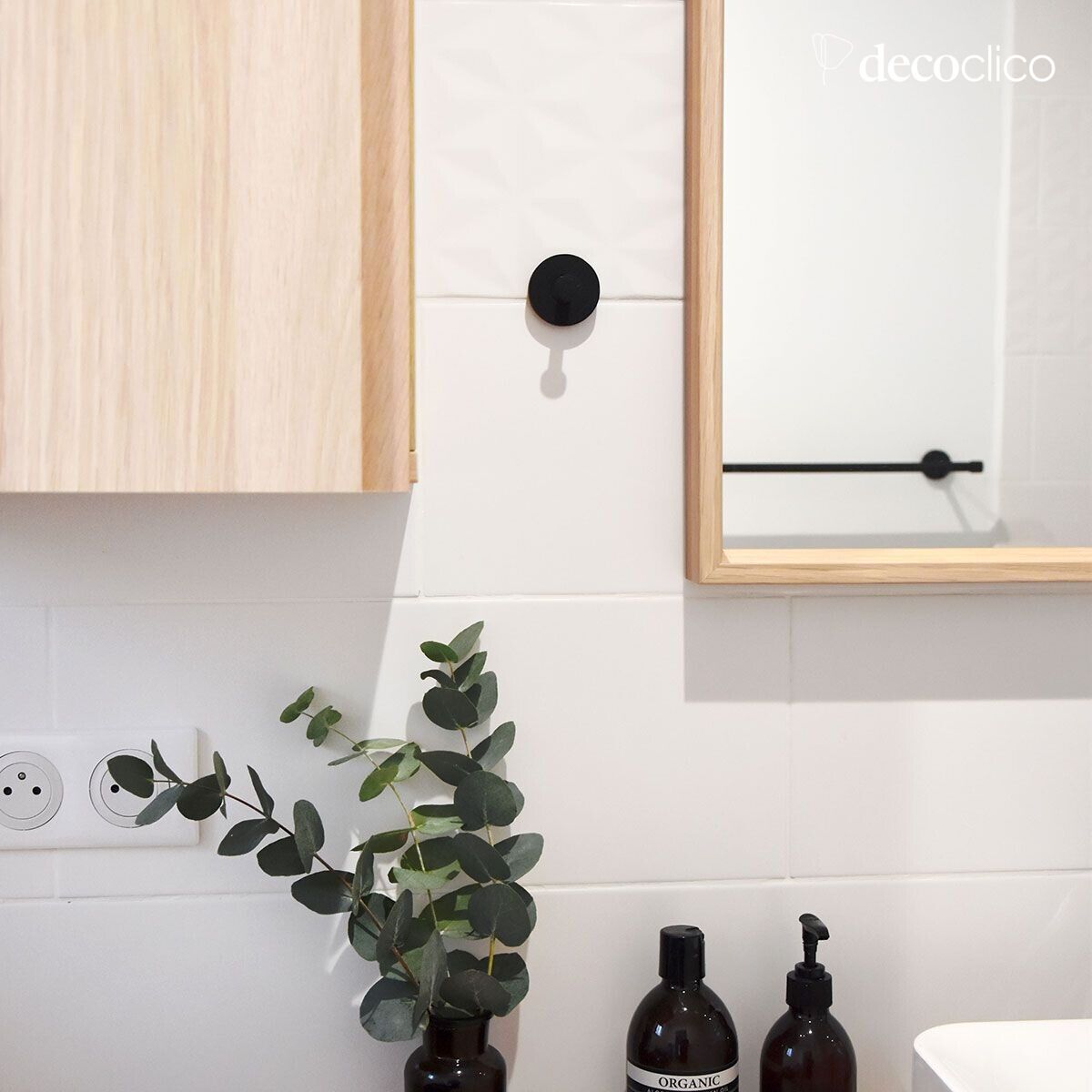 Coat hook in matt black lacquered brass Passage Vernet