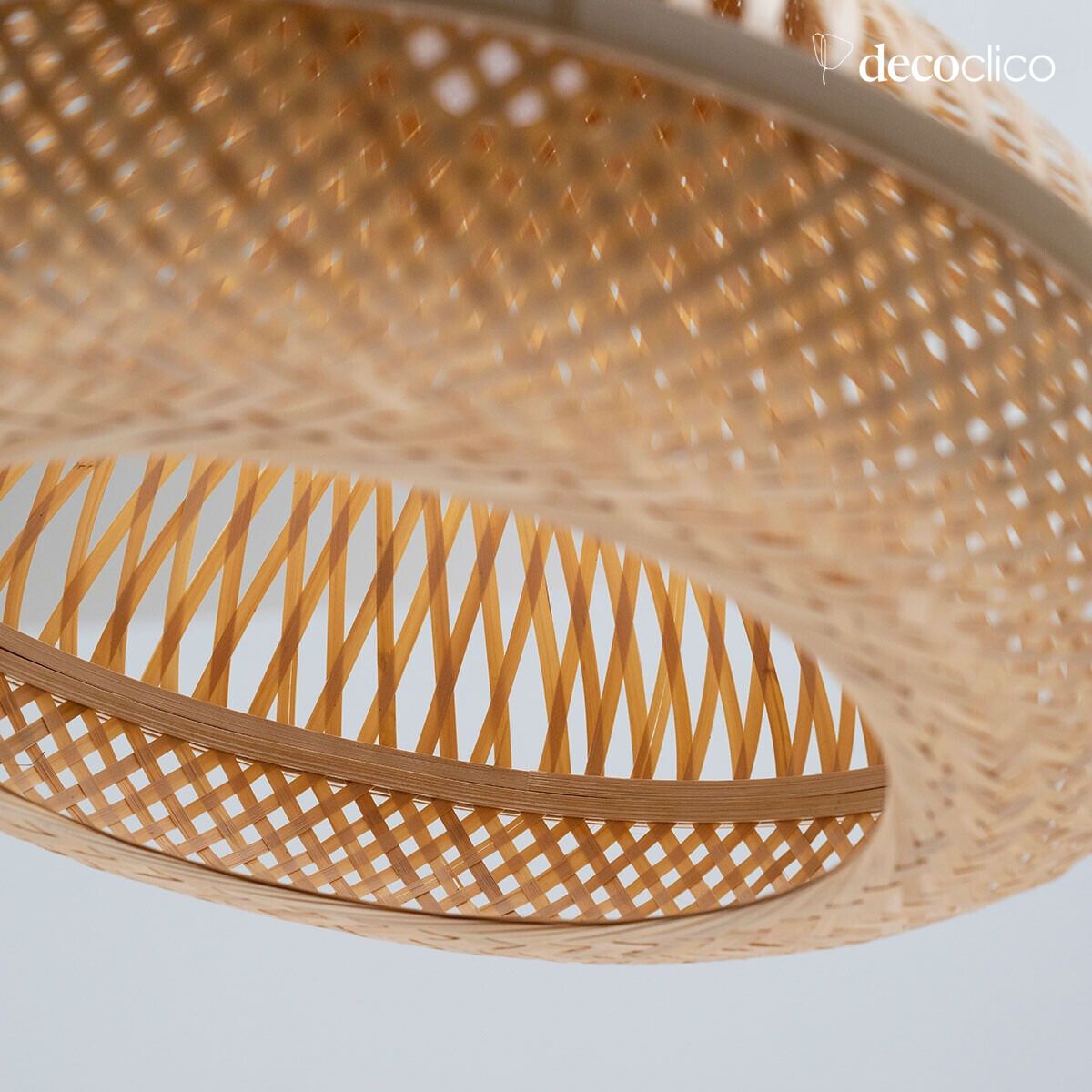 Colgante en forma de pera de bambú natural (sin electricidad) hecho a mano