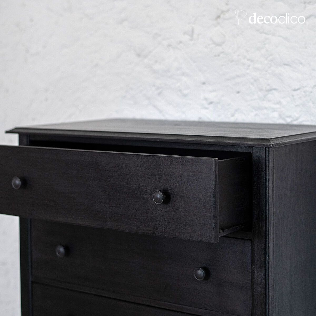 Commode met 3 laden in houtskool mangohout Mareuil