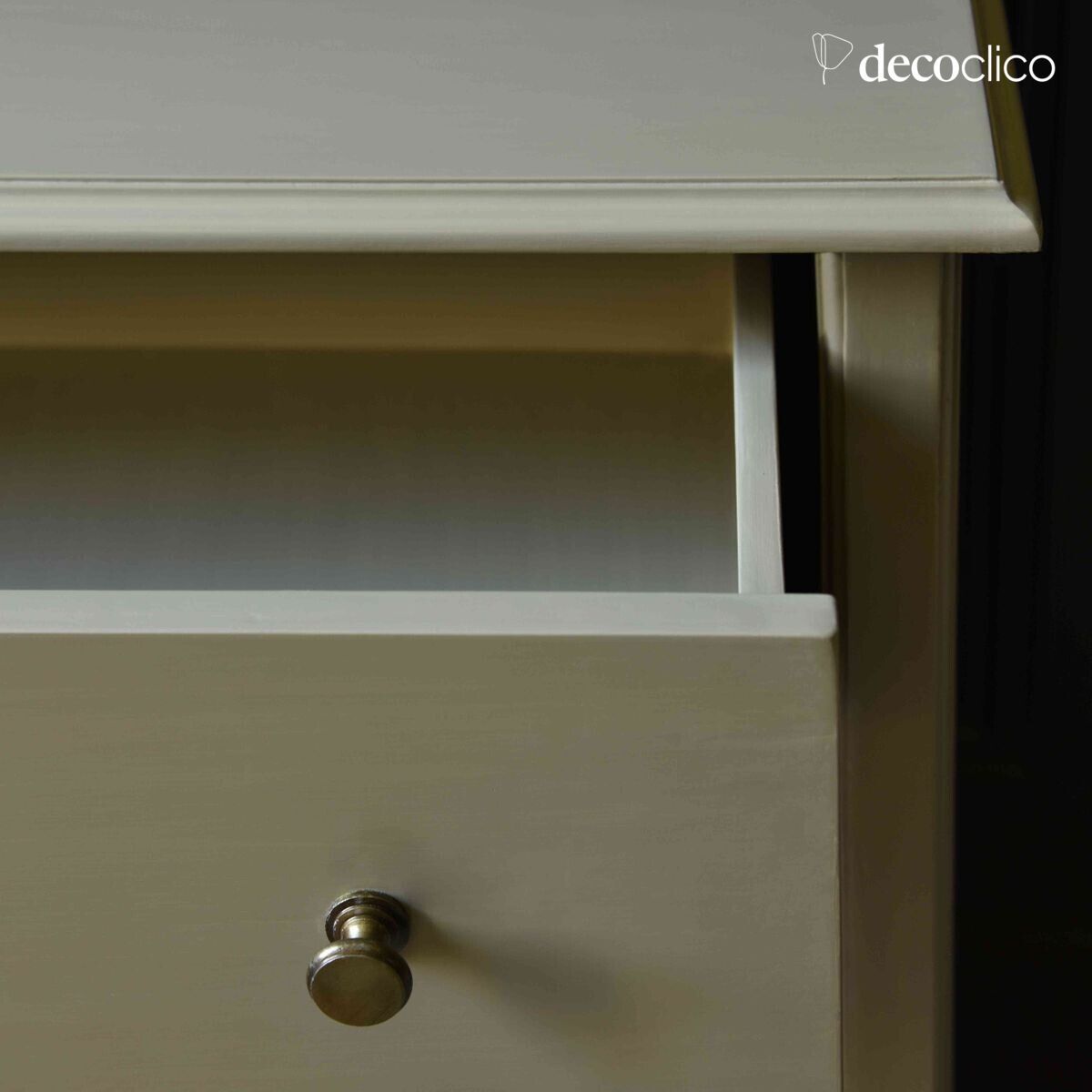 Cómoda de 3 cajones de madera de mango gris verdoso Mareuil