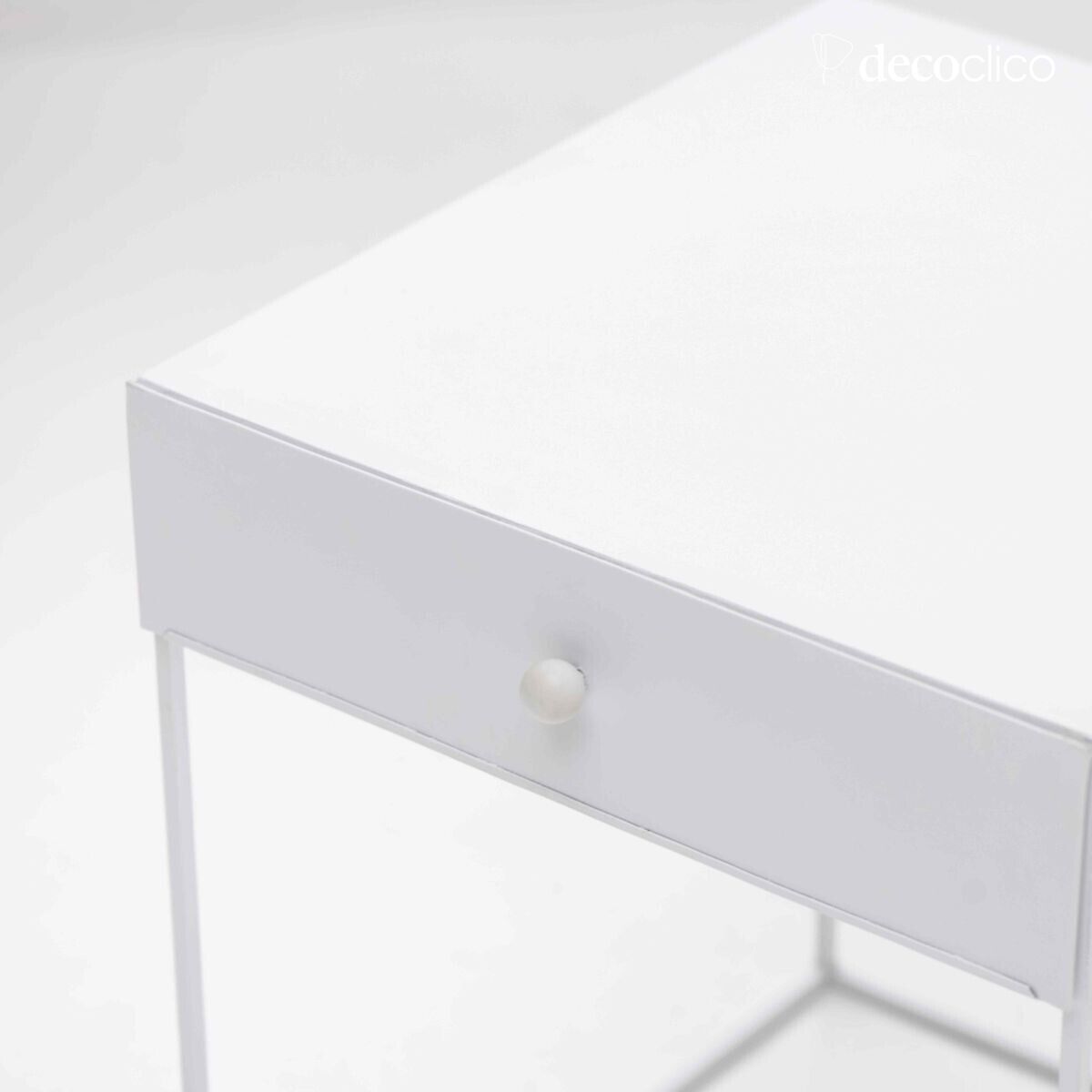 Comodino in metallo bianco opaco 1 cassetto Douglas