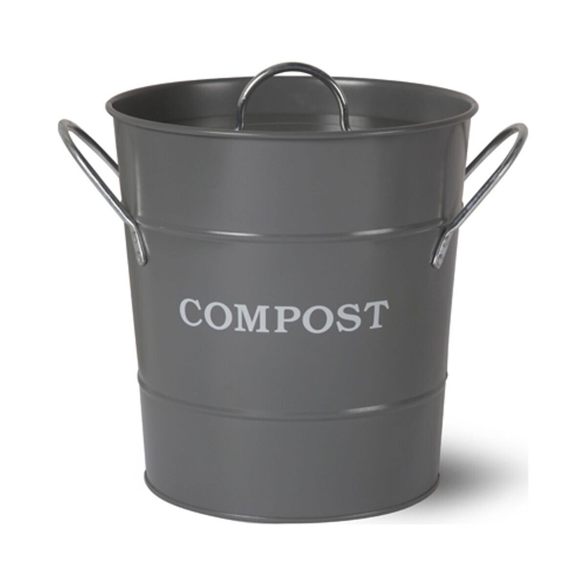 Compostvat met deksel en handgrepen Compost - grijs