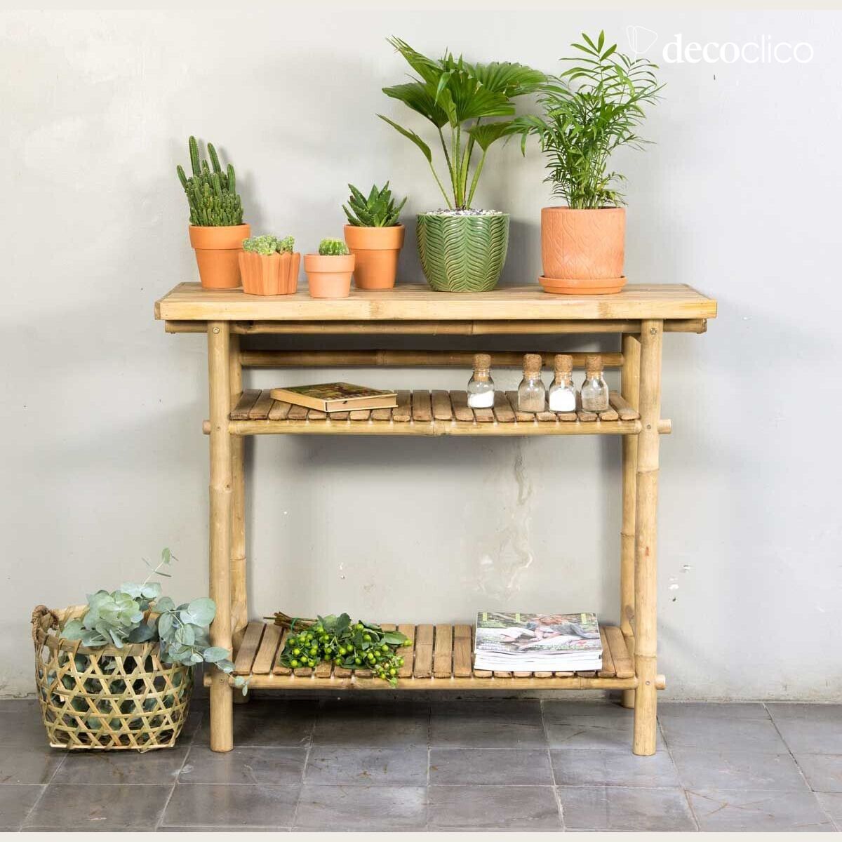 Console en bambou naturel Taman