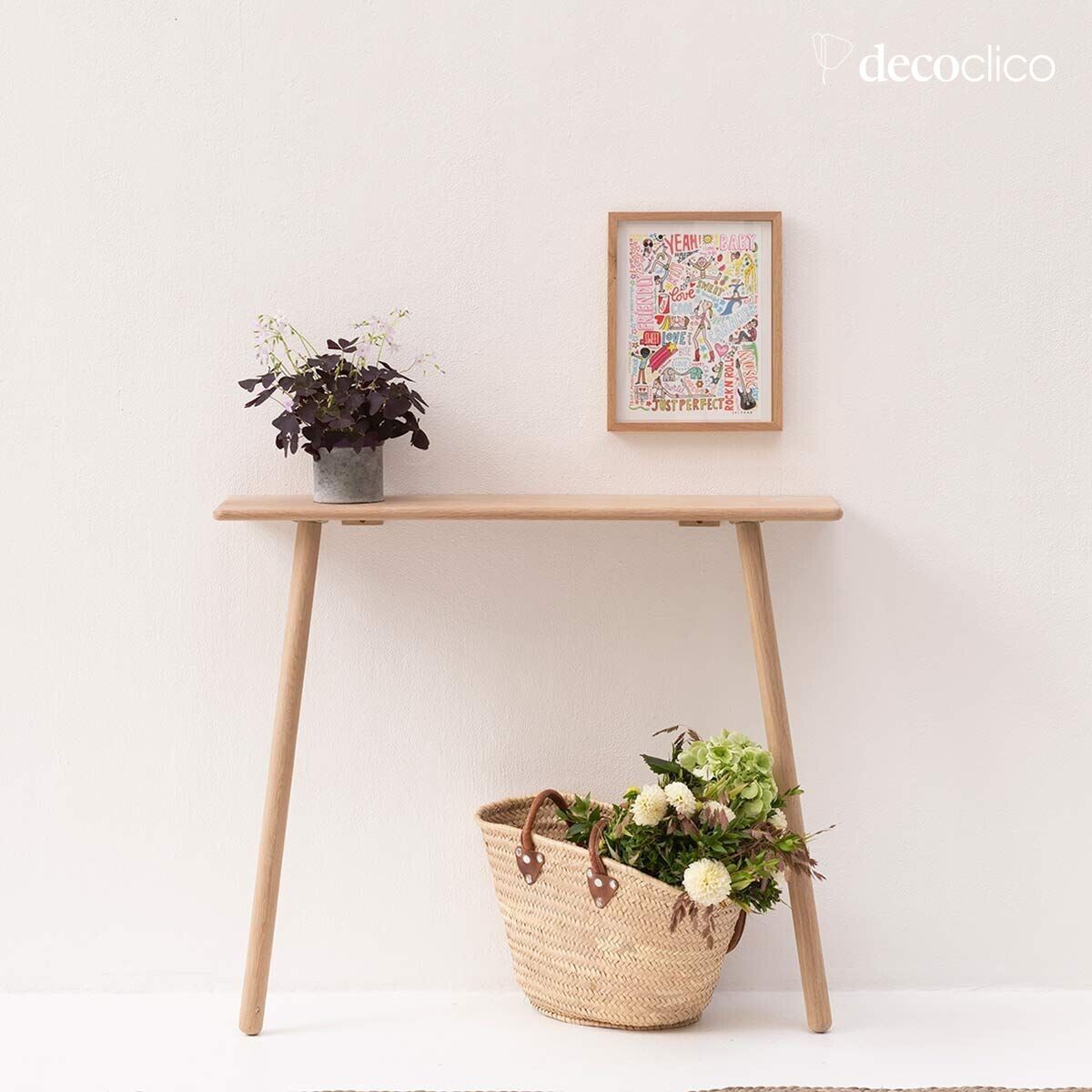 Consolle a muro in rovere naturale FSC Mood