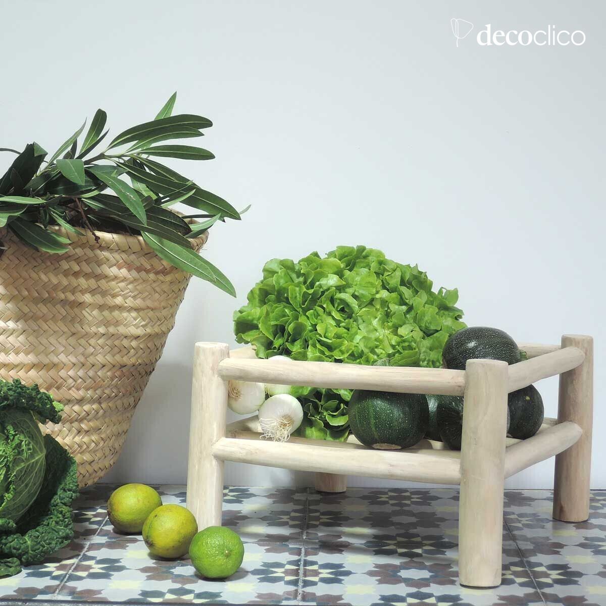 Contenitore in legno di teak Pepper