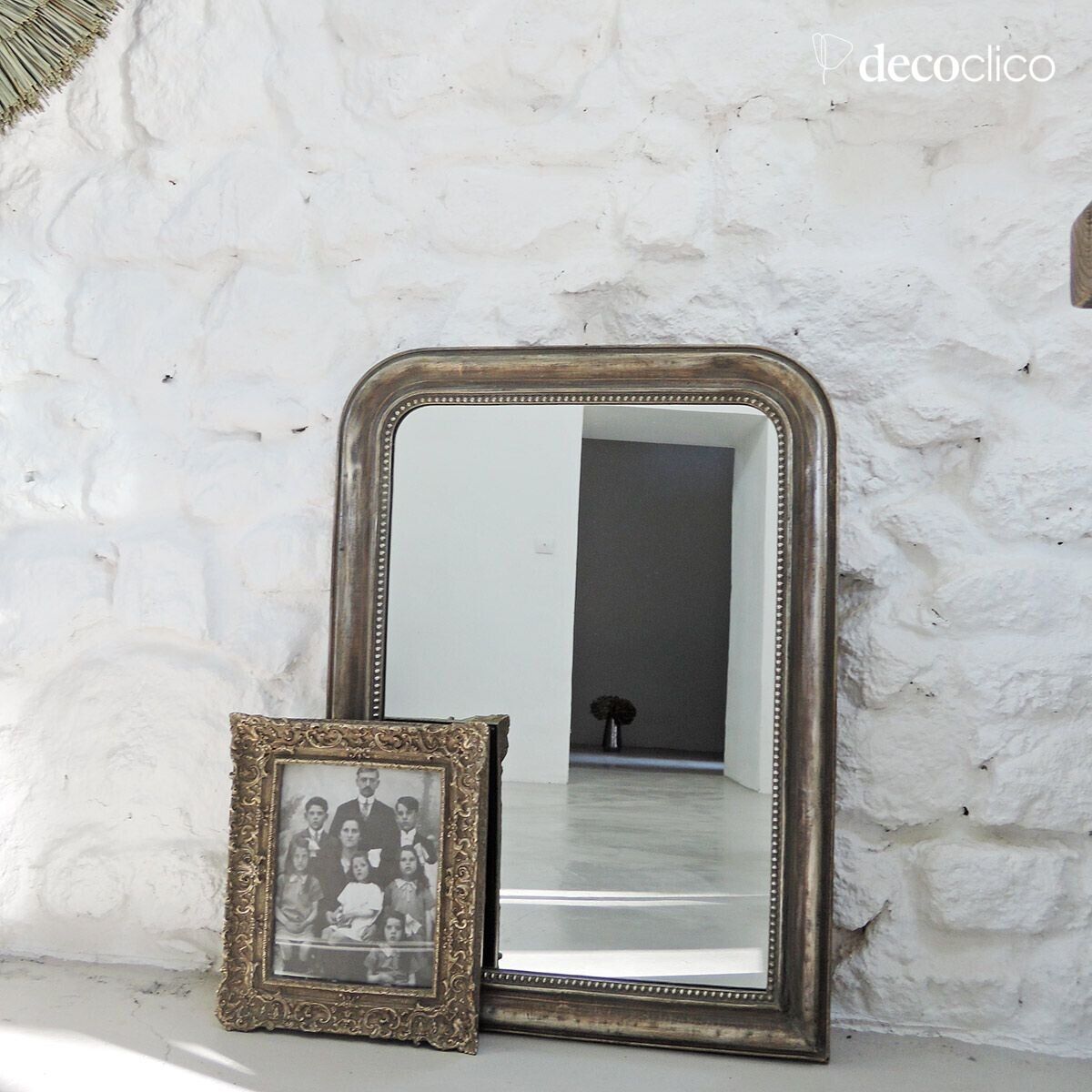 Cornice per foto in stile barocco con patina verde-grigio 31 x 36 cm Manderley