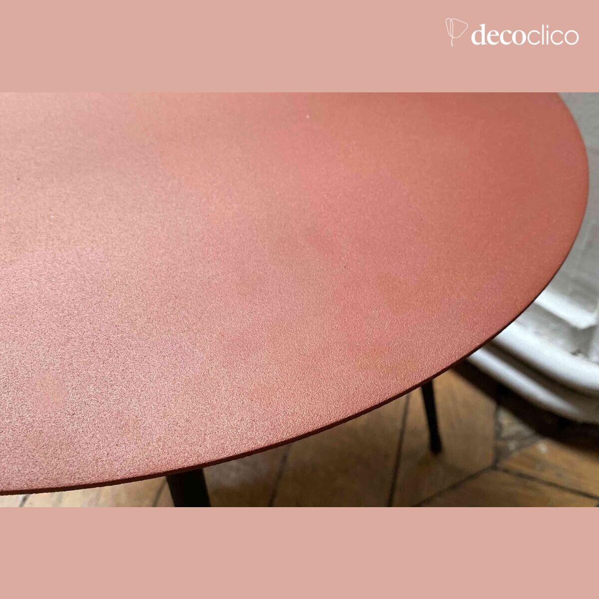 Couchtisch D 45 cm aus Terracotta-Metall Tosca