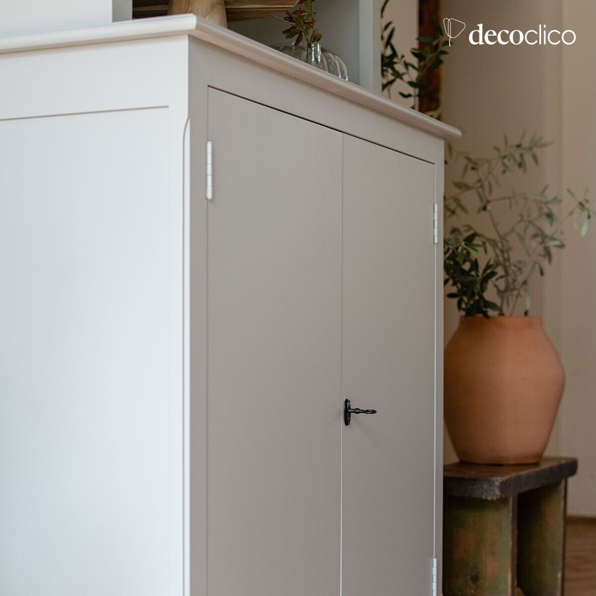 Credenza a due corpi in pino marittimo grigio chiaro Léandre (incl refs 67071 - 67072) Leandre