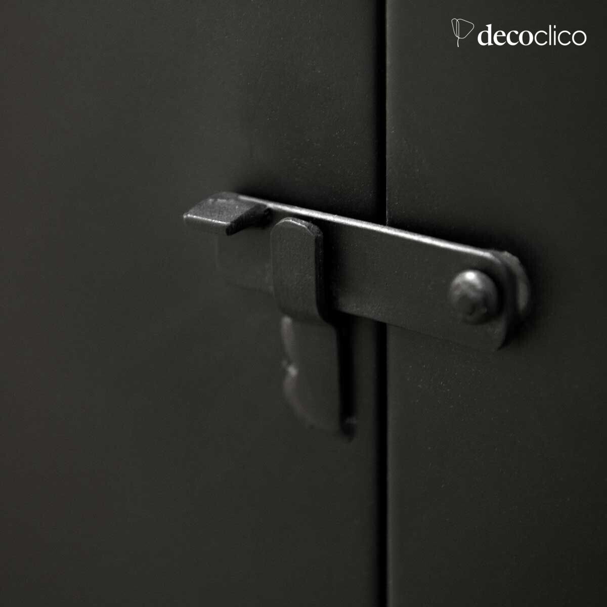 Credenza in metallo nero opaco 2 ante Bonnie