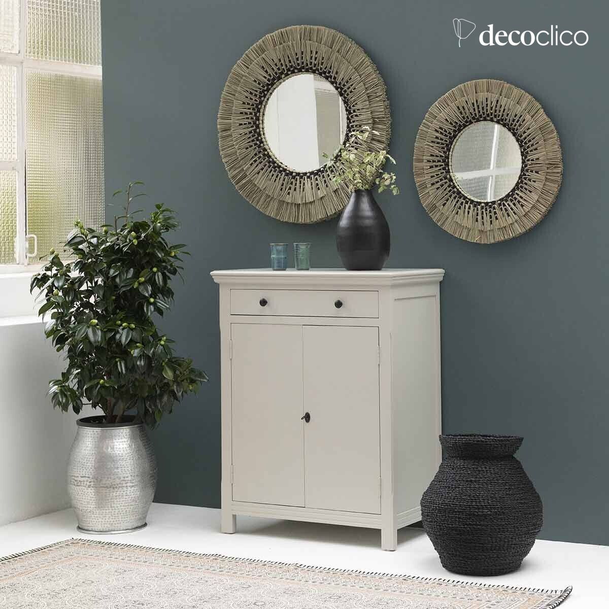 Credenza parigina 2 ante 1 cassetto in pino marittimo grigio chiaro Léandre