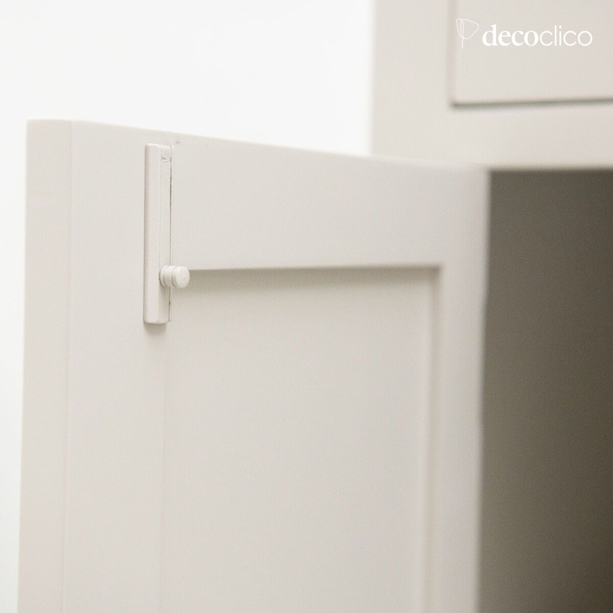 Credenza parigina 2 ante 1 cassetto in pino marittimo grigio chiaro Léandre