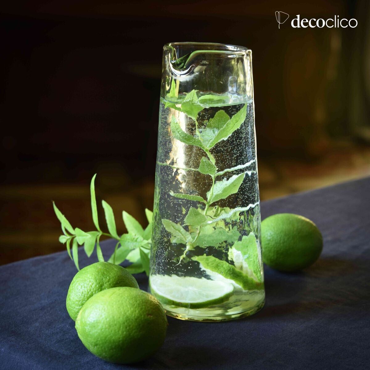 Dappled glass decanter