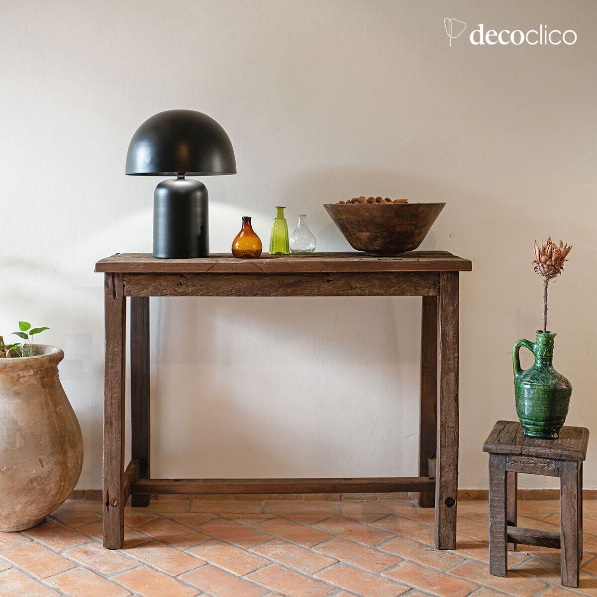 Dark recycled wood console Vermont