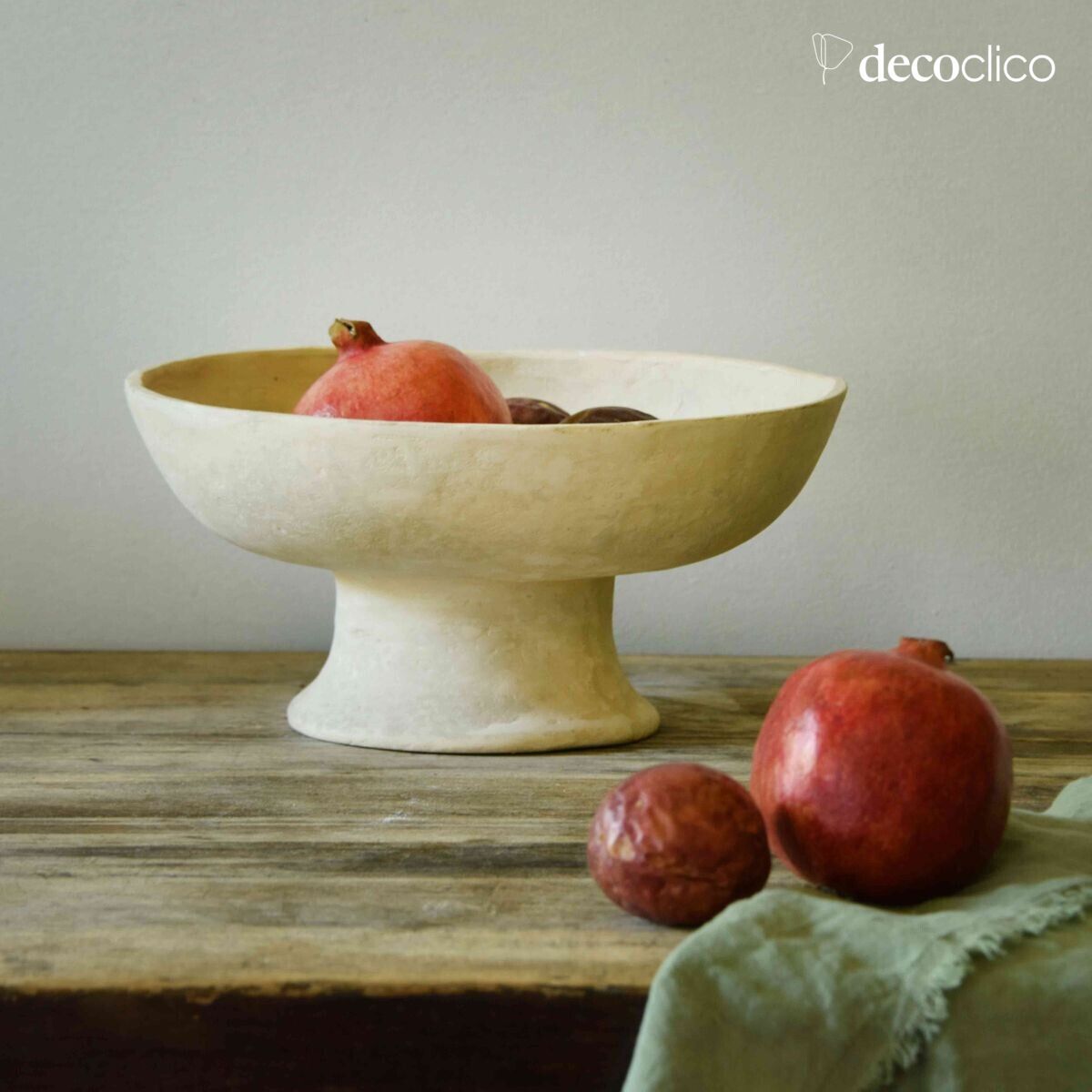 Decorativo taglio in carta pesta bianco sporco Pia fatto a mano