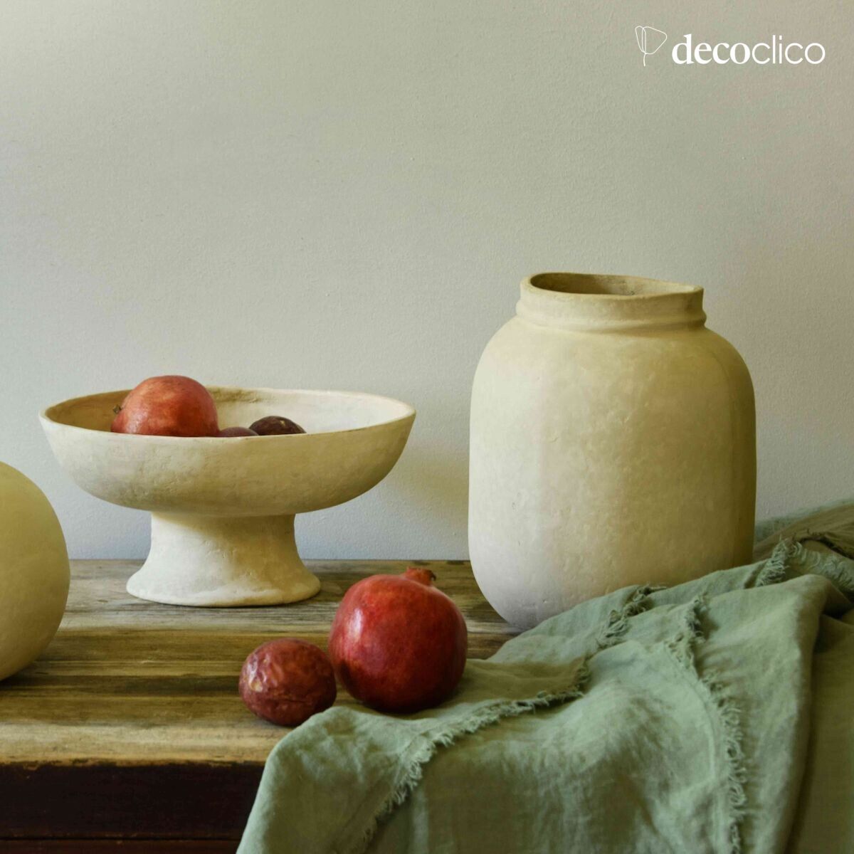 Decorativo taglio in carta pesta bianco sporco Pia fatto a mano