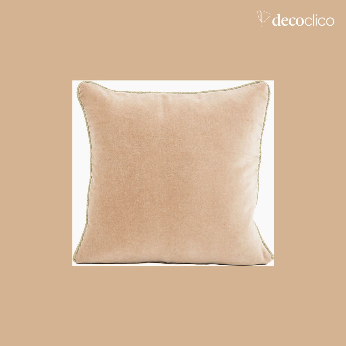 Delhi poederroze katoenen fluwelen kussenhoes Cimarron Haomy - 40 x 60