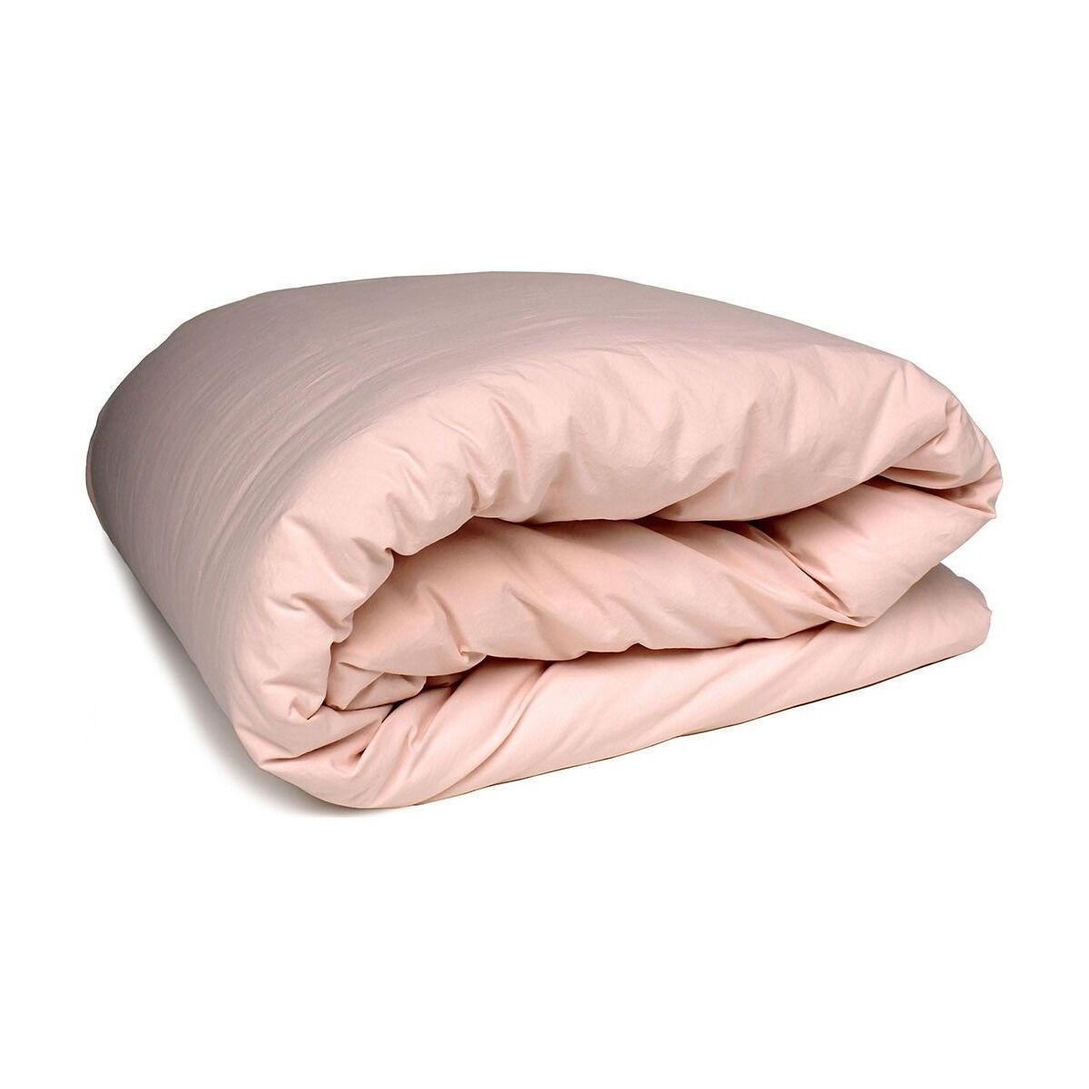 Drap housse en percale lavée de coton nude 140x200 cm  Ninon