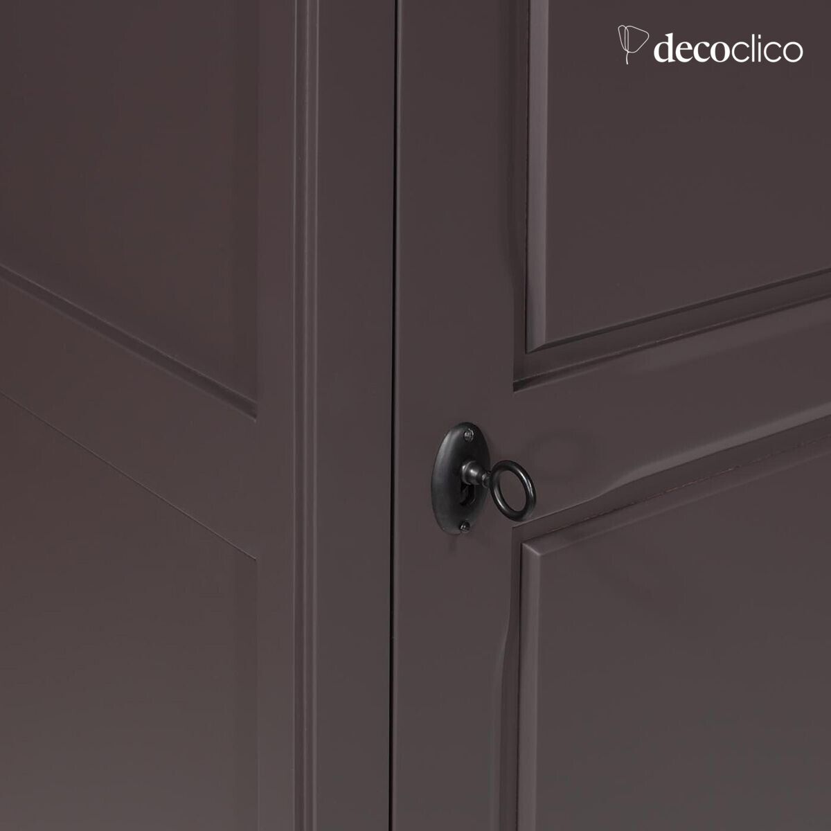 Dressmaker's cabinet, 1 door, dark gray maritime pine Léandre