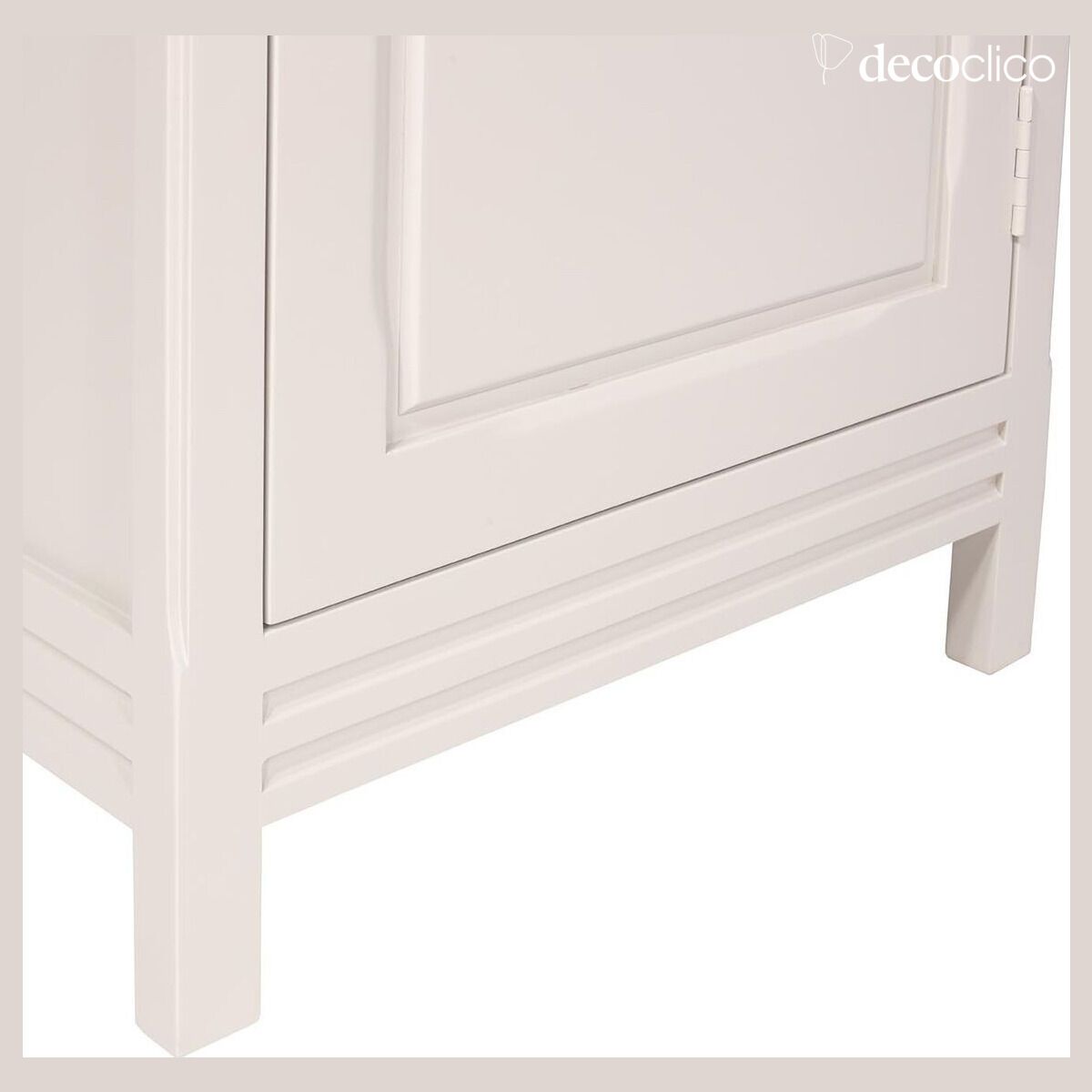 Dressmaker's cabinet with one door in light gray maritime pine Léandre