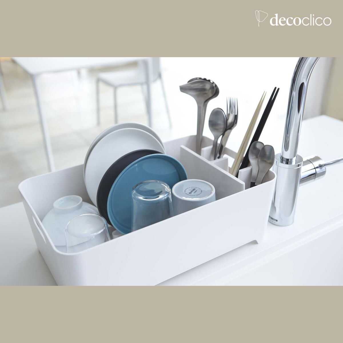 Egouttoir en ABS blanc Tower