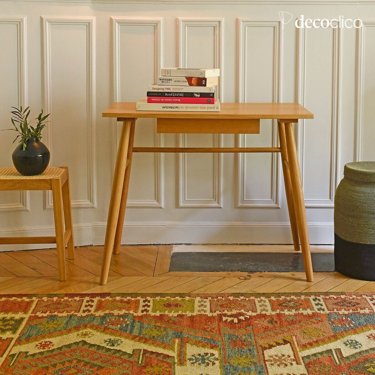 Eiken bureau in Scandinavische stijl met 1 lade Bloom