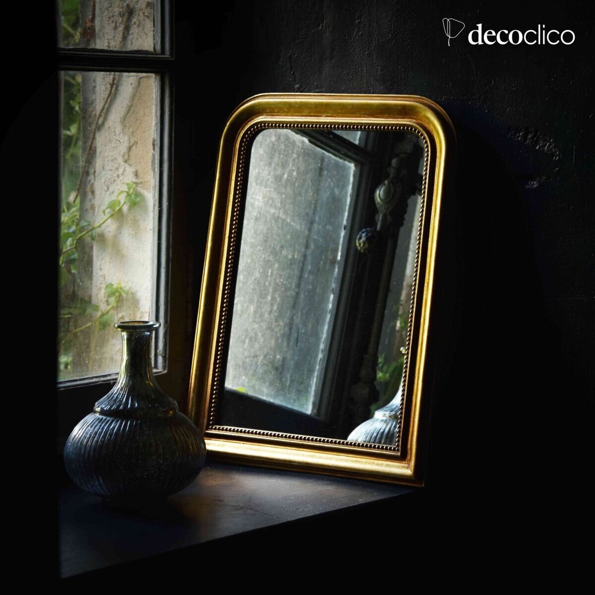 Espejo de pared dorado 40 x 53 cm  Manderley