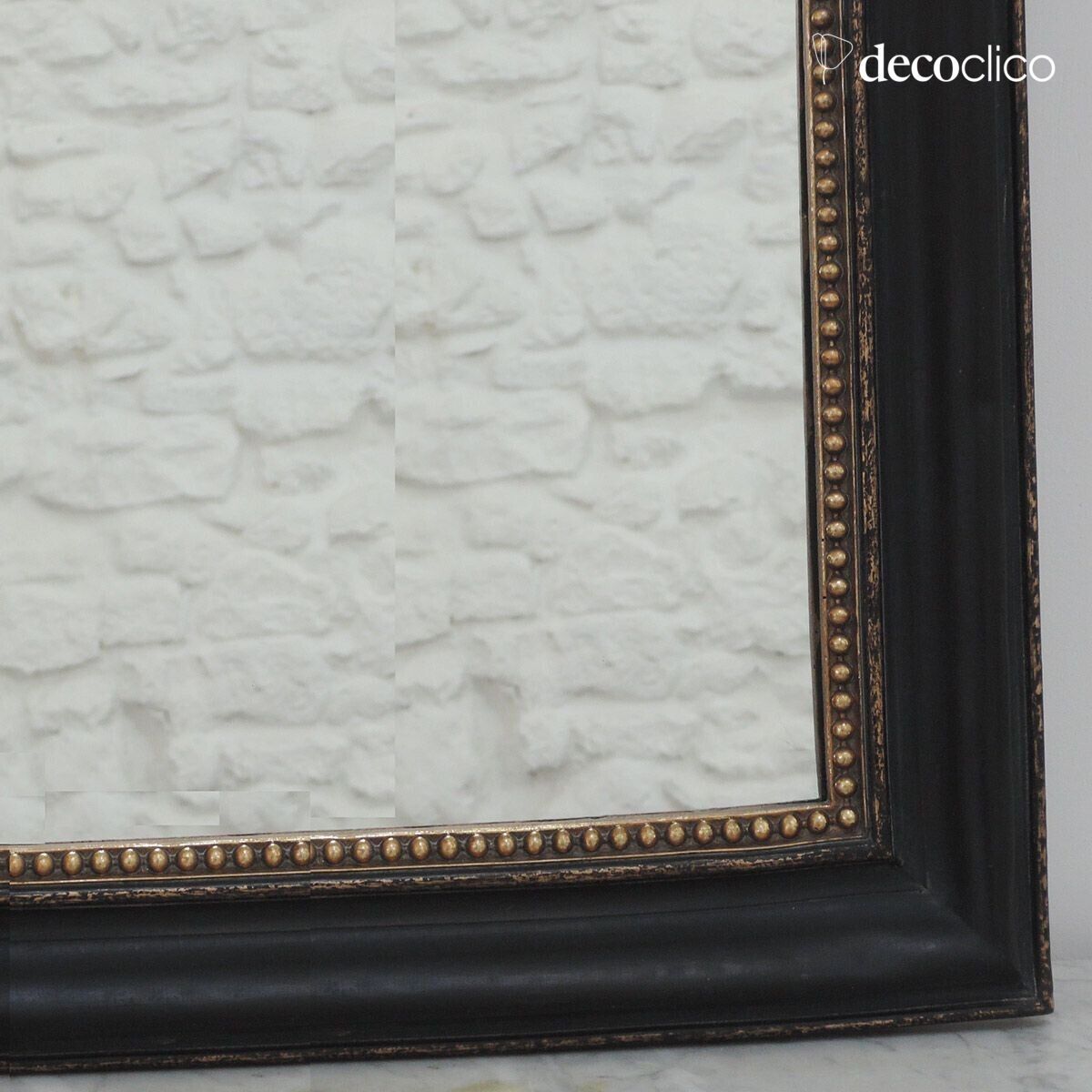 Espejo de pared negro 59 x 78 cm Manderley