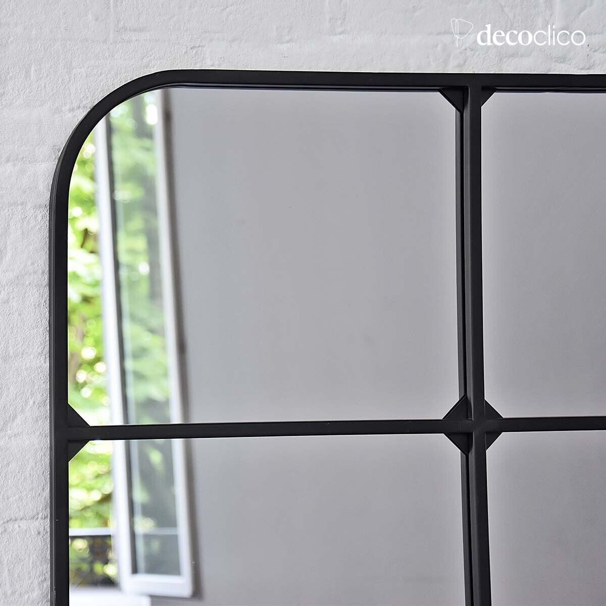 Espejo de ventana de metal negro 130 x 90 cm  Saïgon