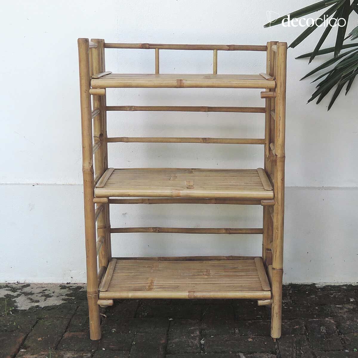 Estantería de librería plegable de bambú natural Taman
