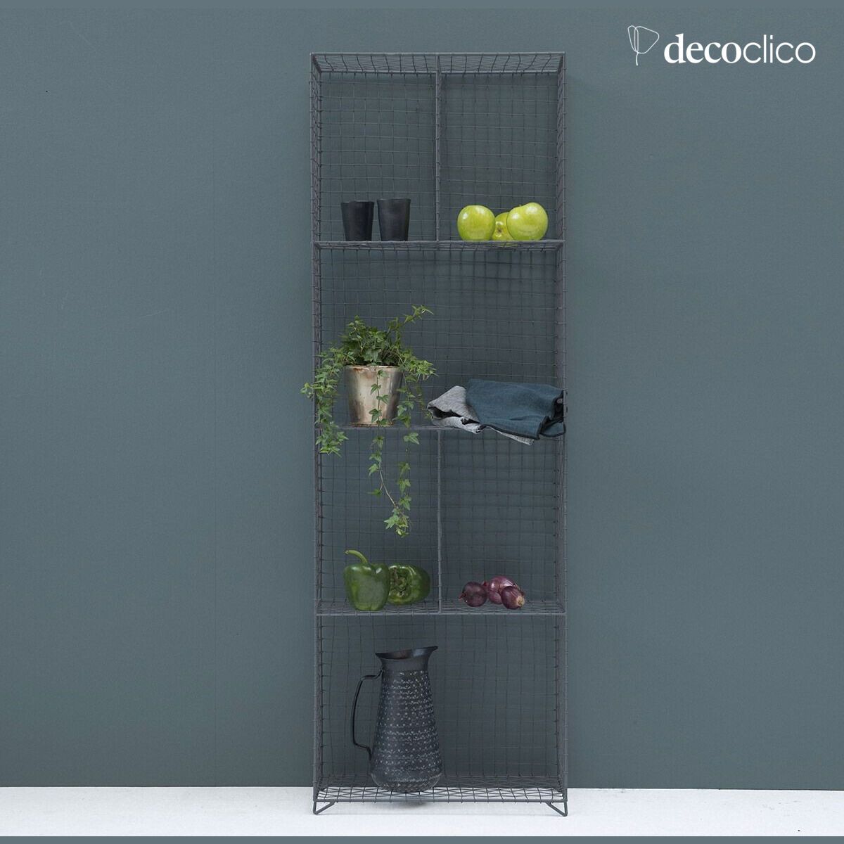 Estantería de metal con rejilla antracita 150 x 50 cm Greed