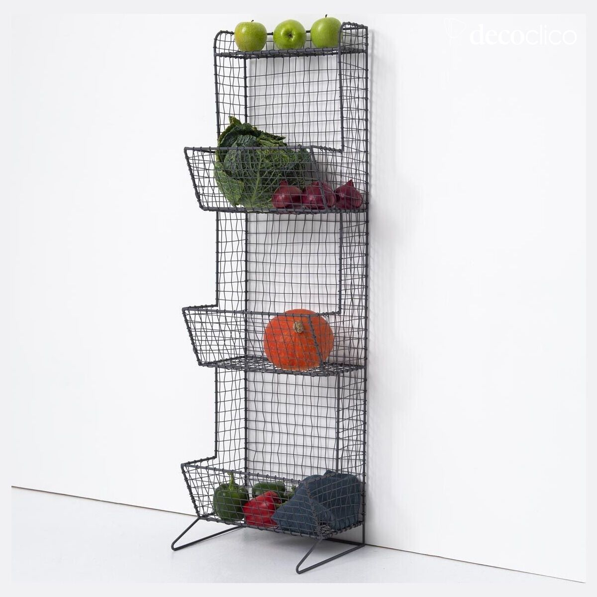 Estantería de metal con rejilla antracita 3 cestas Greed