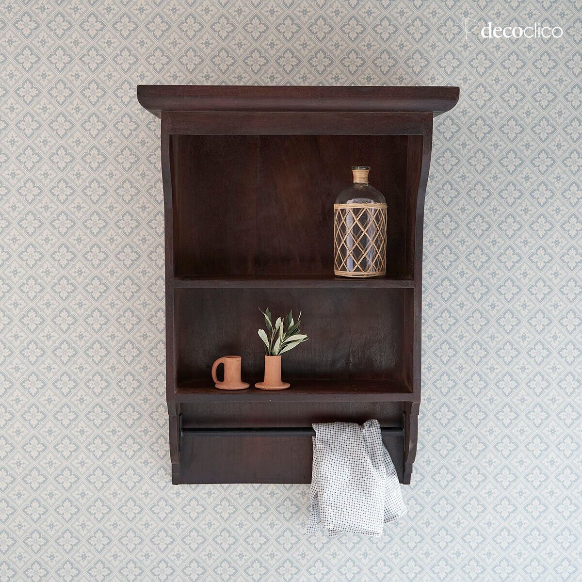 Estantería de pared de madera reciclada para la cocina Pamir