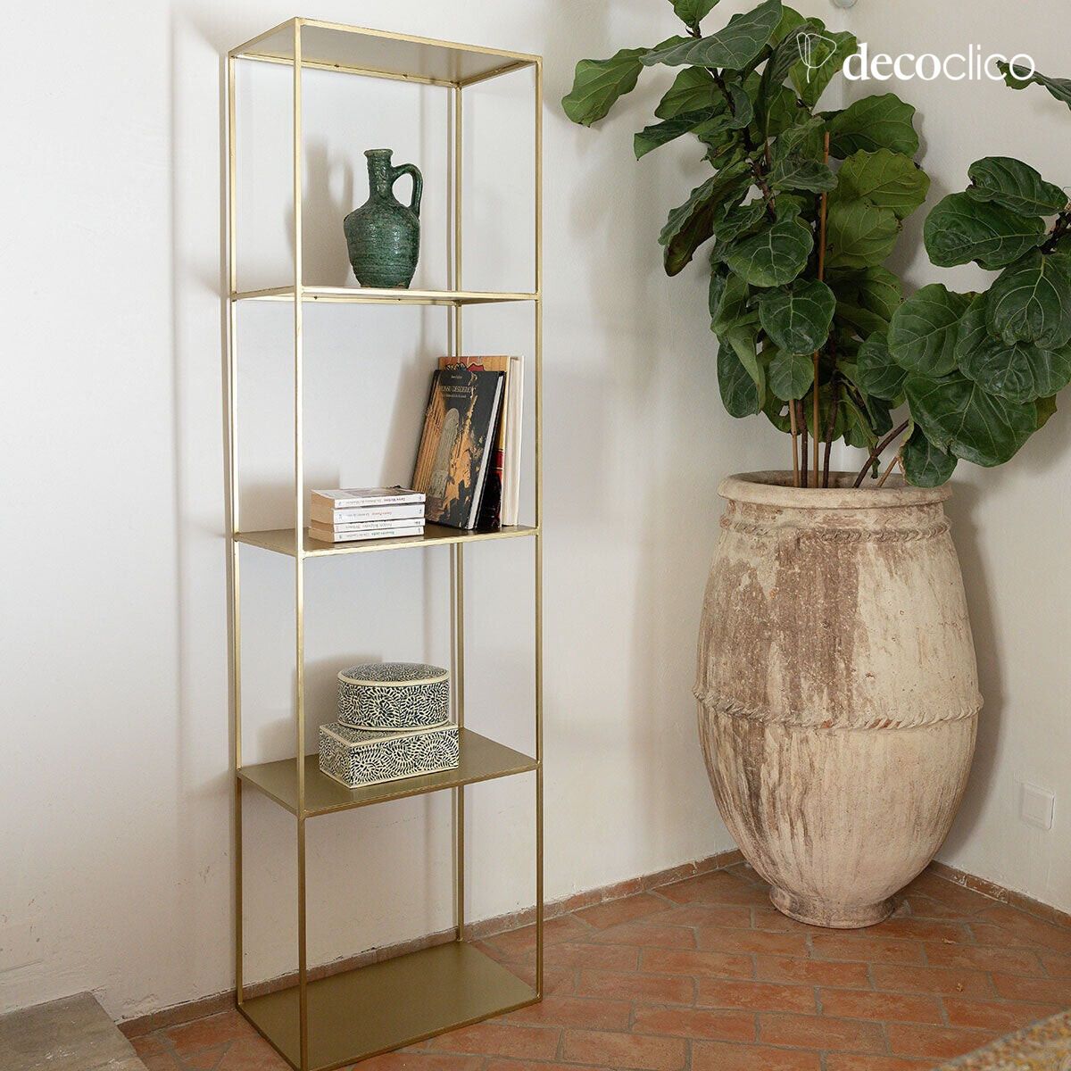 Etagère colonne en métal finition antique 180 cm Douglas