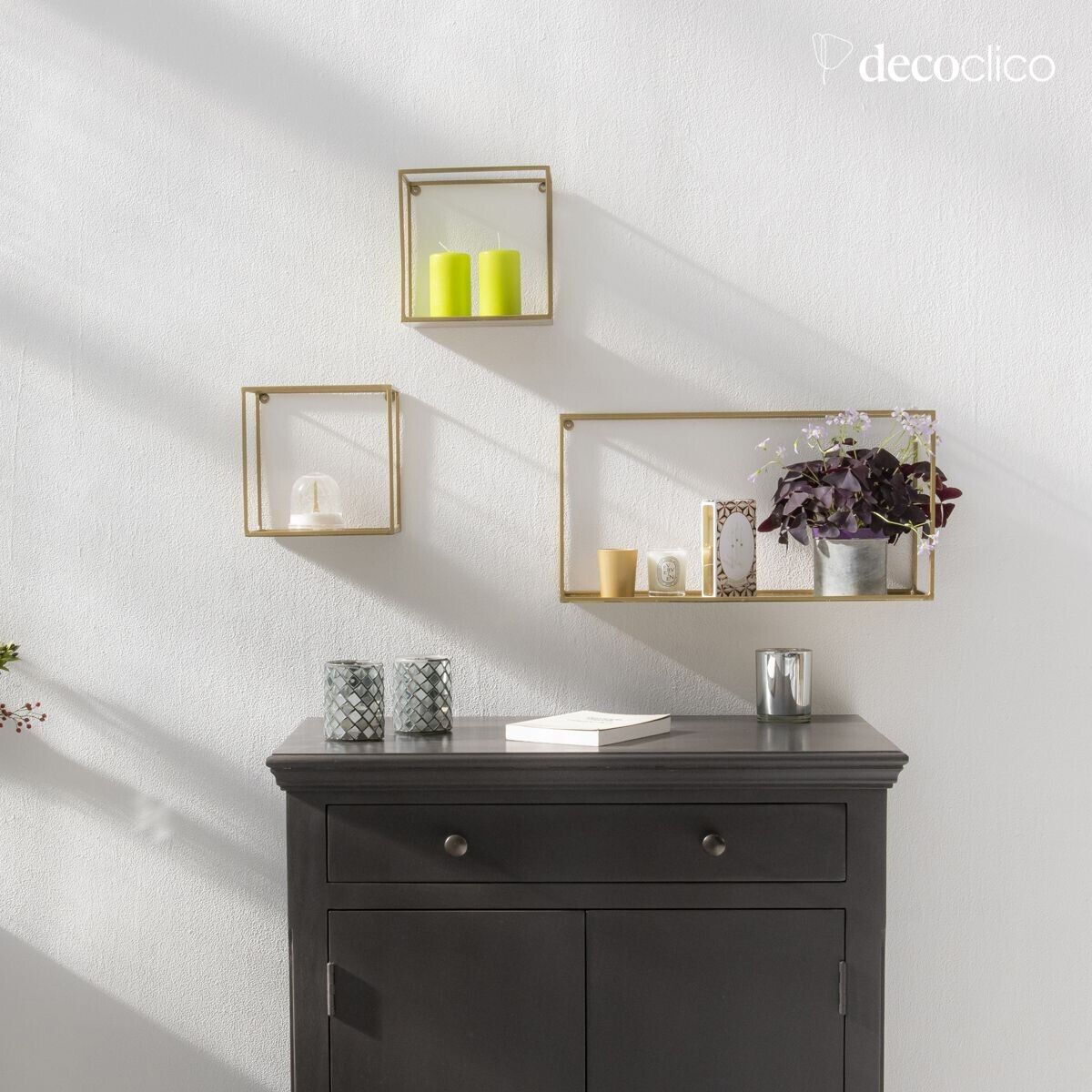 Etagère murale en métal filaire (lot de 3) Uptown