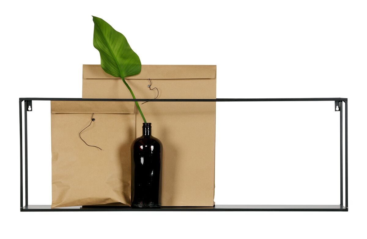 Etagère murale en métal filaire noir Meert - 100 x 35