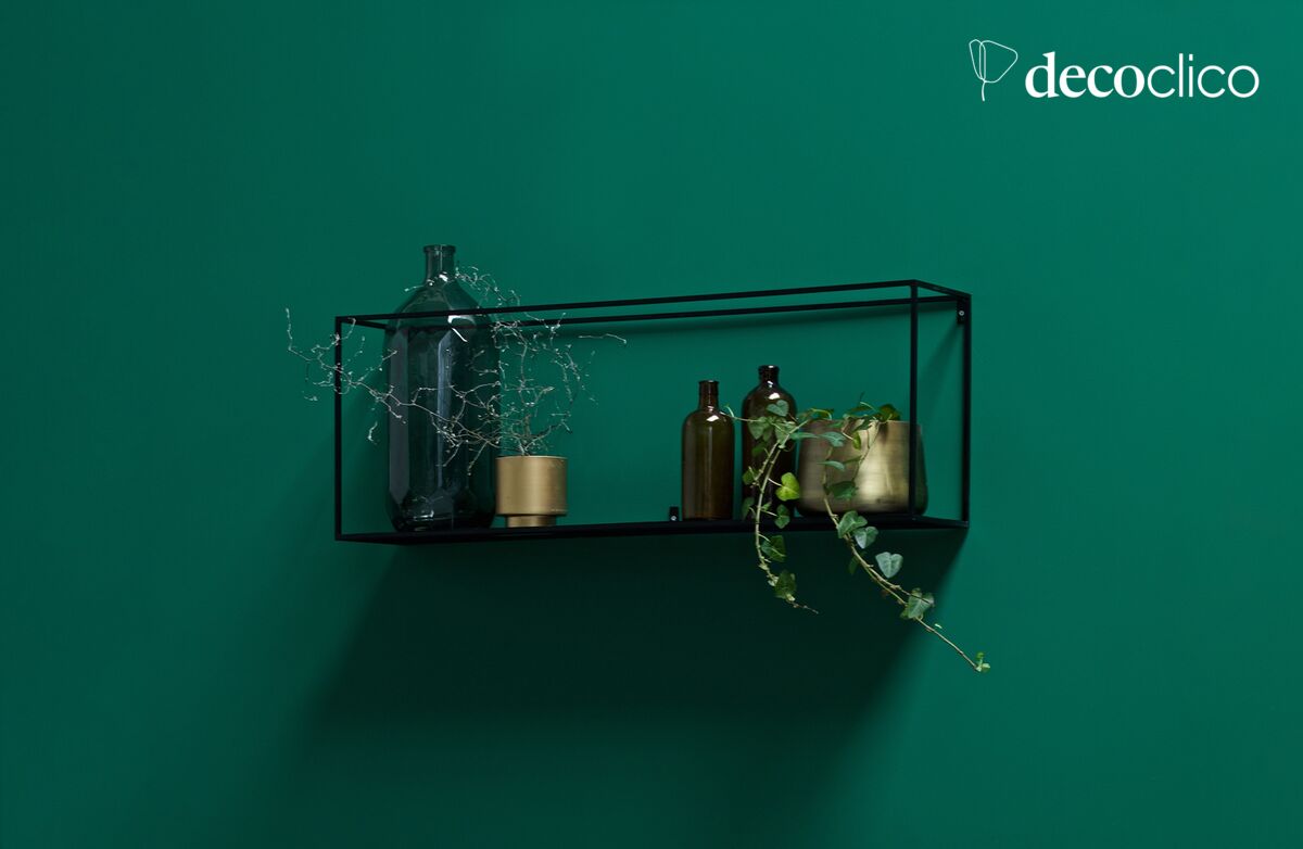 Etagère murale en métal filaire noir Meert - 100 x 35